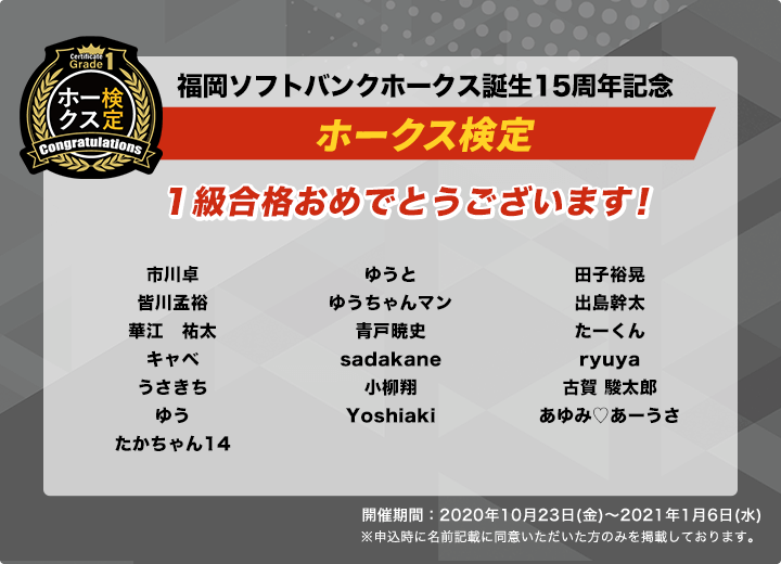 福岡ソフトバンクホークス検定